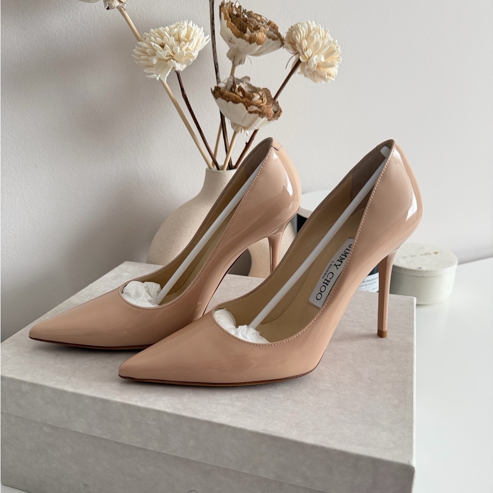 Jimmy Choo Powder Pink Patent Leather Pumps US 5.5 EU 35.5 - Picture 13 of 14